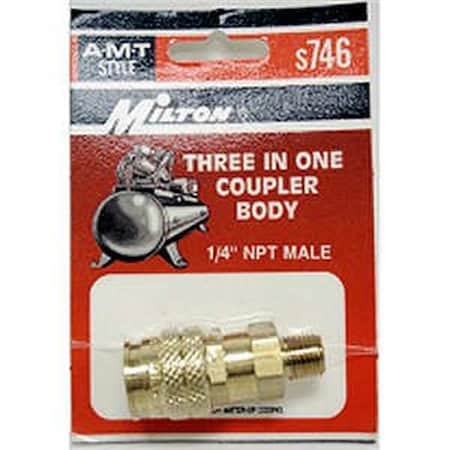 3-Way 1/4 Male Body A, M & T